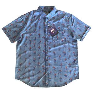RSVLTS x Marvel NWT Spider-Man "The Meme" Short Sleeve Button Down Shirt - 2XL